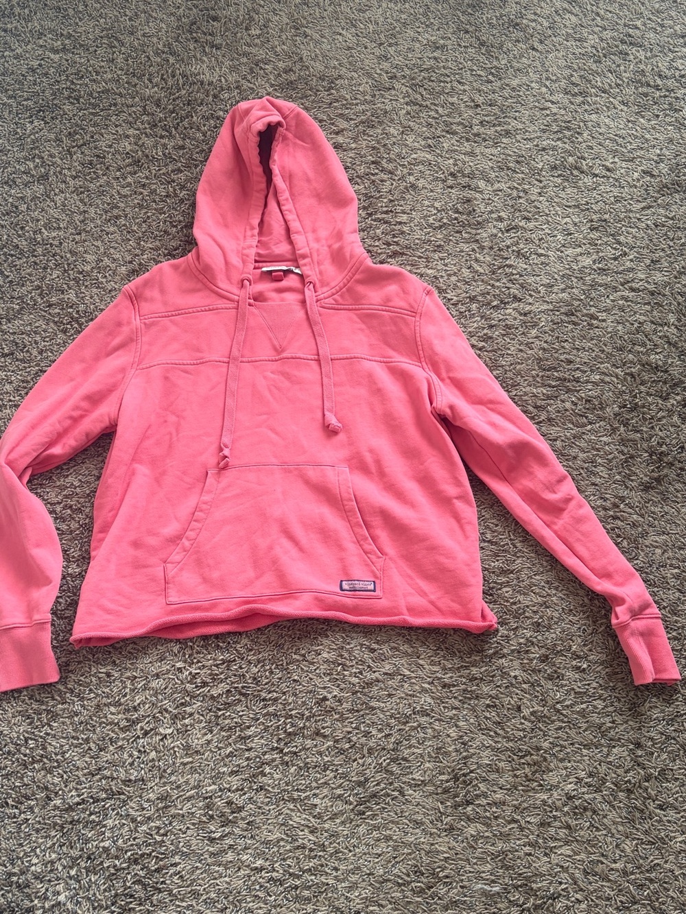 Vineyard Vines Coral Pink Women's Hooded Pullover Sweatshirt